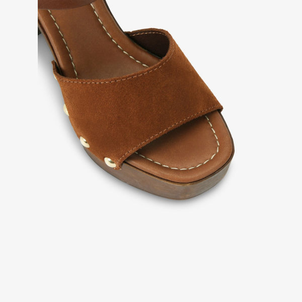 Сандалии замшевые Festa Carvela Comfort, рыжевато-коричневый — фото 3