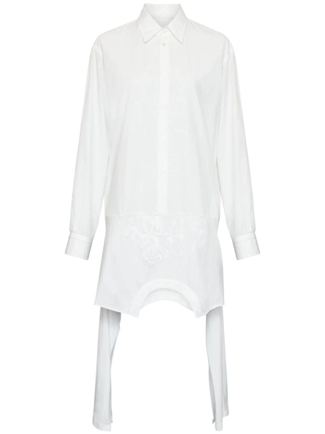 

MM6 Maison Margiela платье-рубашка асимметричного кроя, белый