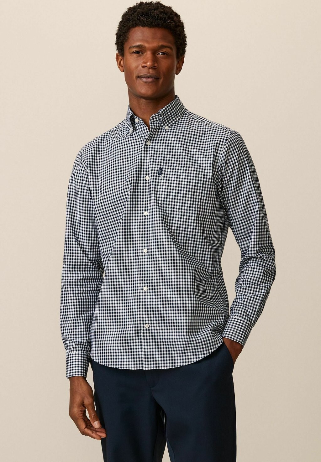 

Рубашка EASY BUTTON DOWN OXFORD Next, цвет navy blue gingham