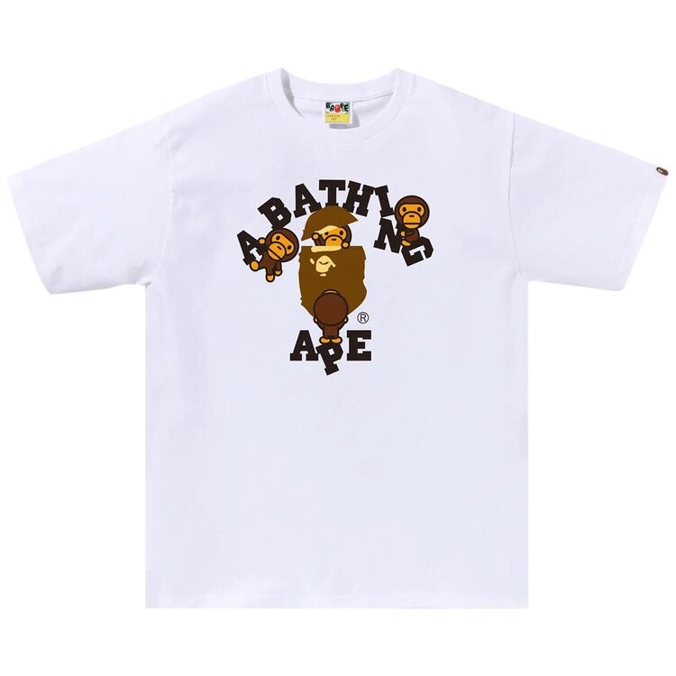 

Футболка BAPE College Milo 'White', белый