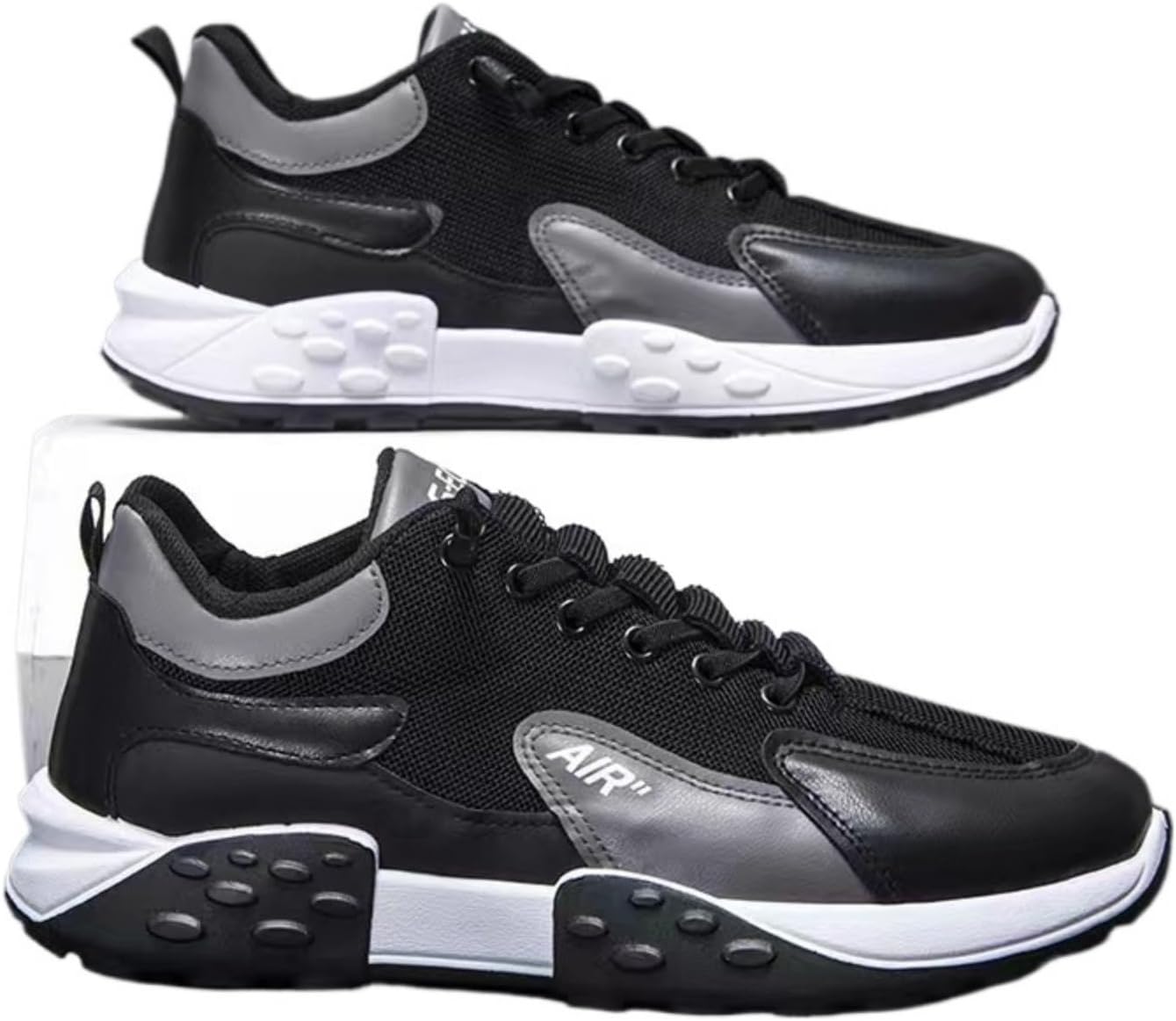 

Мужские массивные кроссовки Dad Shoes весна/осень 2025, дышащие беговые кроссовки, нескользящие, легкие, с низкой платформой и эластичным воротником для бега и повседневной носки Azttoztto, черный