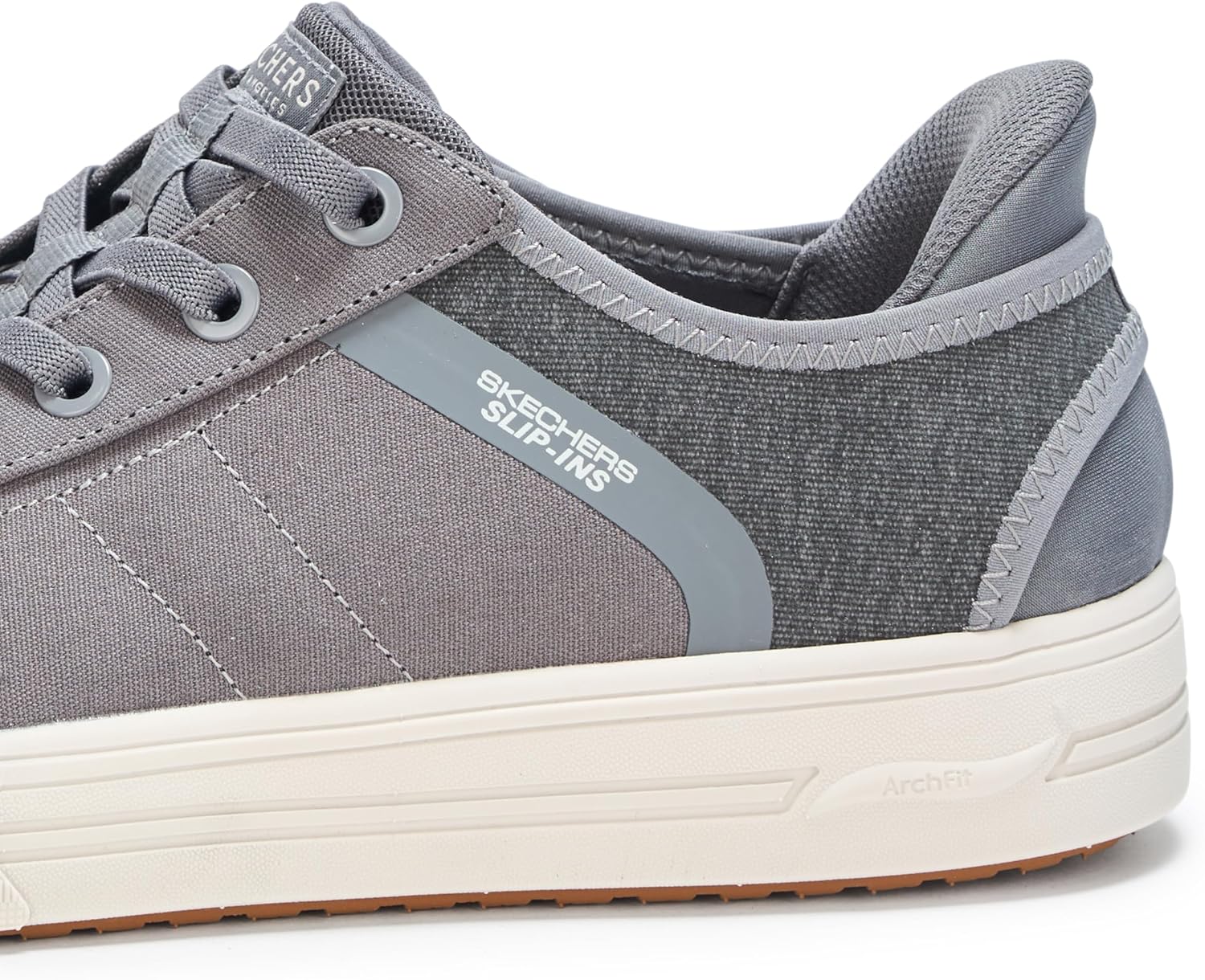 Мужские слипоны Skechers Arch Fit Arcade - Good 2 See без лишних движений, серый — фото 4