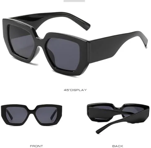 

Солнцезащитные очки в стиле стимпанк квадратной формы для женщин и мужчин, разноцветные, модные, большие, с защитой от УФ-излучения UV400 MTZJH, C1black-black