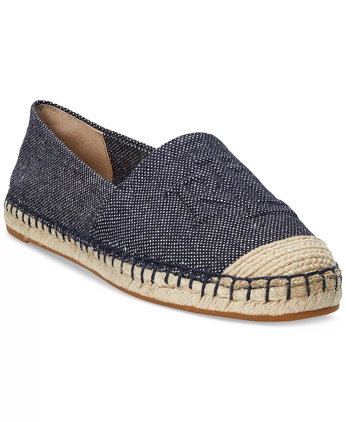 Женские эспадрильи Cameron Logo Slip-On Lauren Ralph Lauren, синий