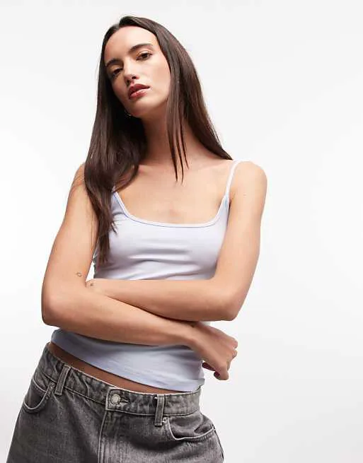 

Голубой жилет с круглым вырезом Monki