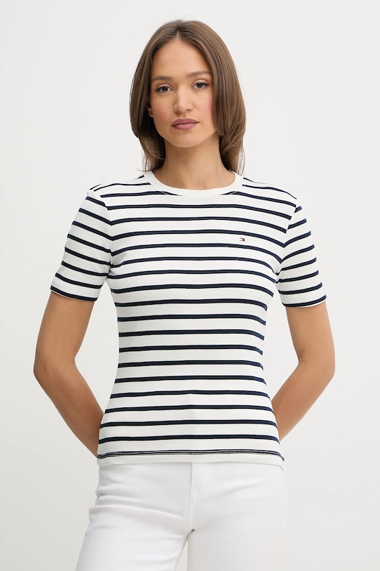 

Хлопковая футболка Tommy Hilfiger, темно-синий