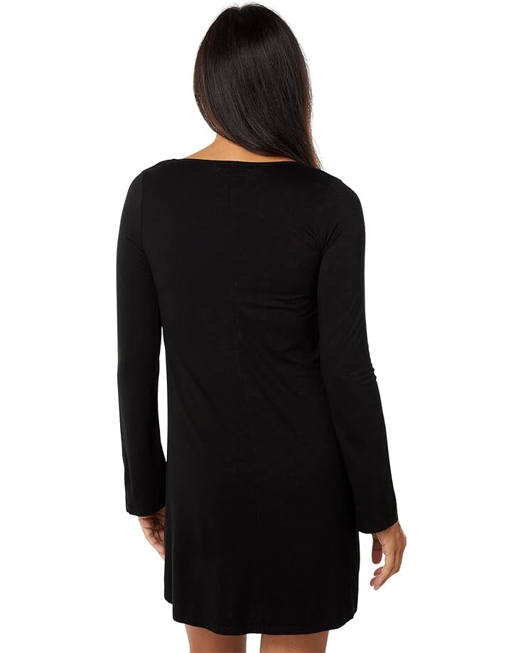 

Платье Michael Lauren Kyle Long Sleeve V-Neck Dress, черный