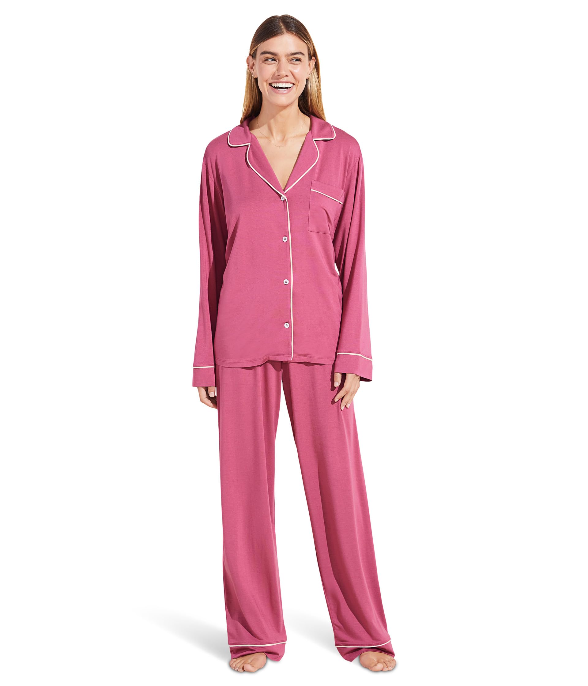 

Пижама Eberjey Gisele - Pj Set, Raspberry/Ivory