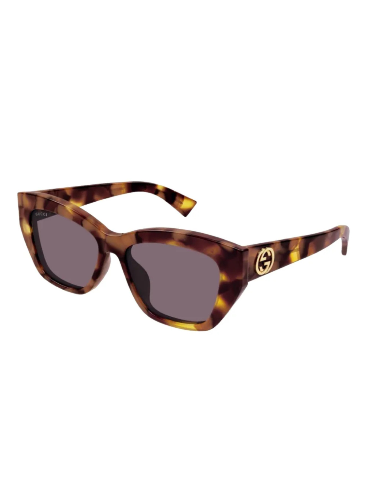 Солнцезащитные очки с переплетенными буквами G Gucci Eyewear, коричневый — фото 2