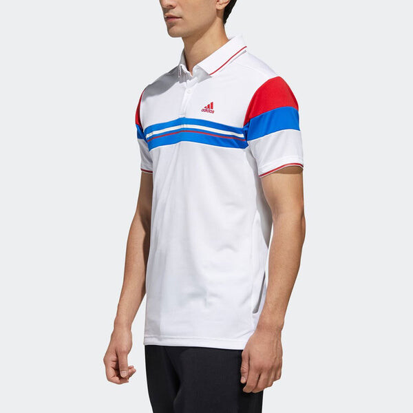 Футболка adidas Colorblock Tennis Sports Short Sleeve Polo Shirt White, мультиколор — фото 4
