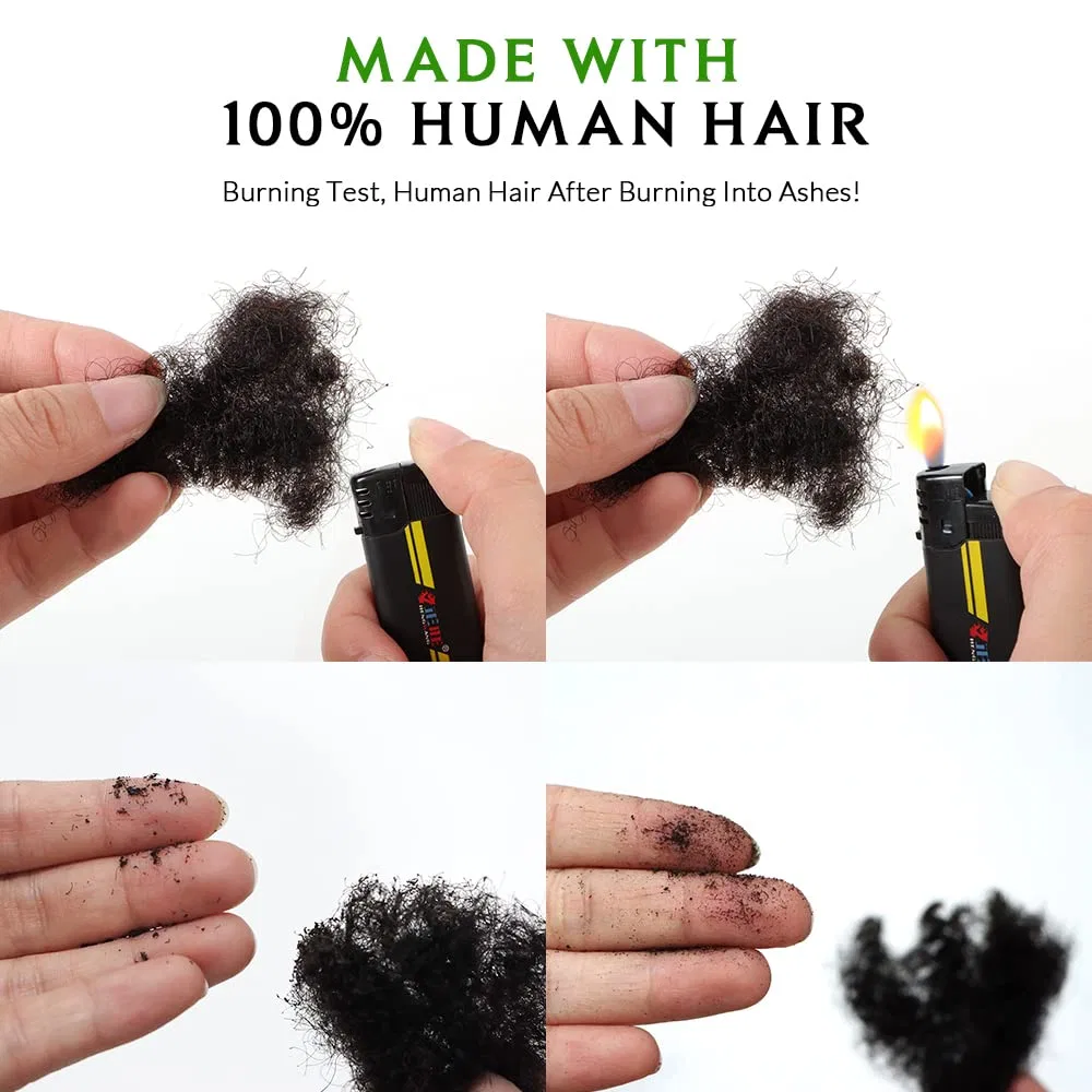 Наращивание волос Orientfashion Afro Kinky Dreadlocks, 10 прядей Orientfashion, Natural Black (Can Be Dyed) — фото 4