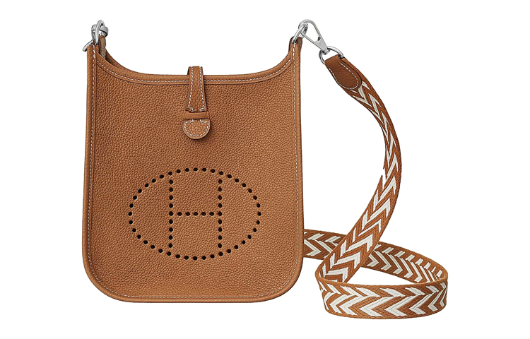 

Сумка кроссбоди Evelyne из кожи коровы, наплечная сумка унисекс коричневый HERMES