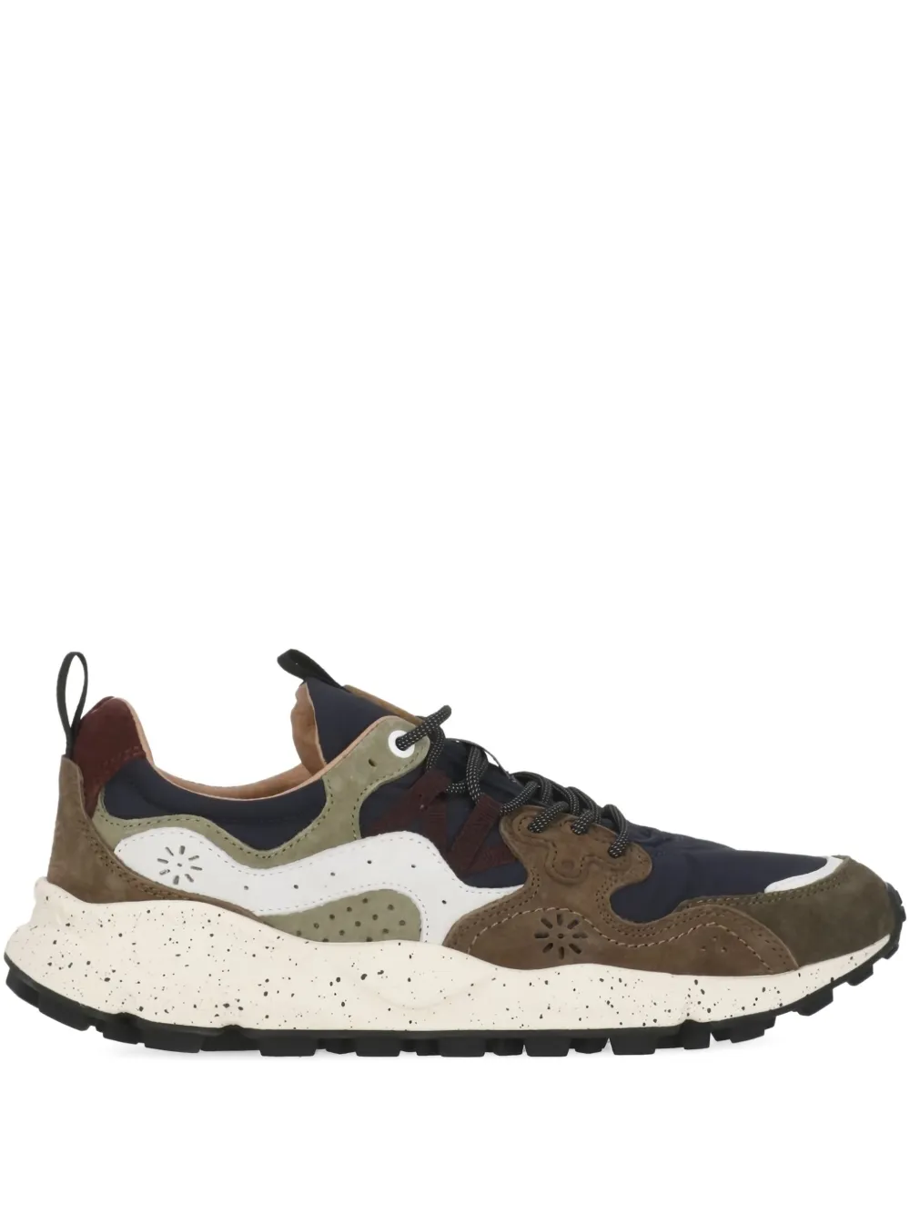 

Замшевые кожаные кроссовки с логотипом Flower Mountain, коричневый