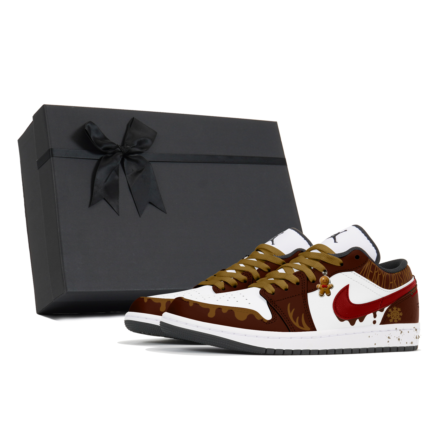 

Jordan Кроссовки Air 1 Gingerbread House устойчивые к истиранию низкие винтажные баскетбольные мужские dark red