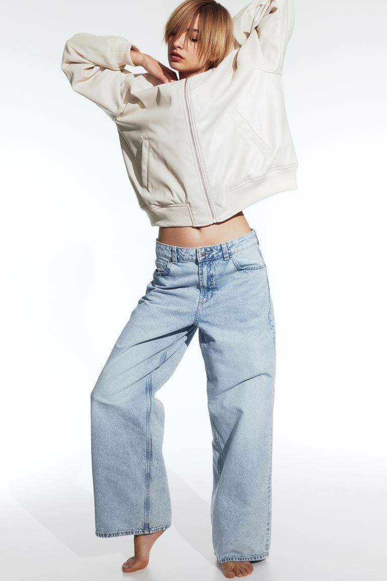 

Мешковатые джинсы обычного кроя H&M, синий