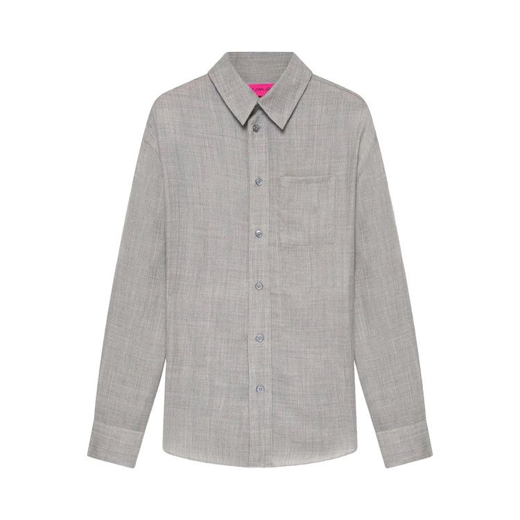 

Рубашка The Elder Statesman Pashmina Big Shirt, Silver