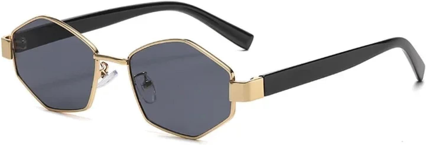 

Солнцезащитные очки с защитой от УФ-излучения UV400 | Панк, маленькая оправа | Для женщин и мужчин, для занятий спортом на открытом воздухе и вождения LXLHWN, Gold Grey