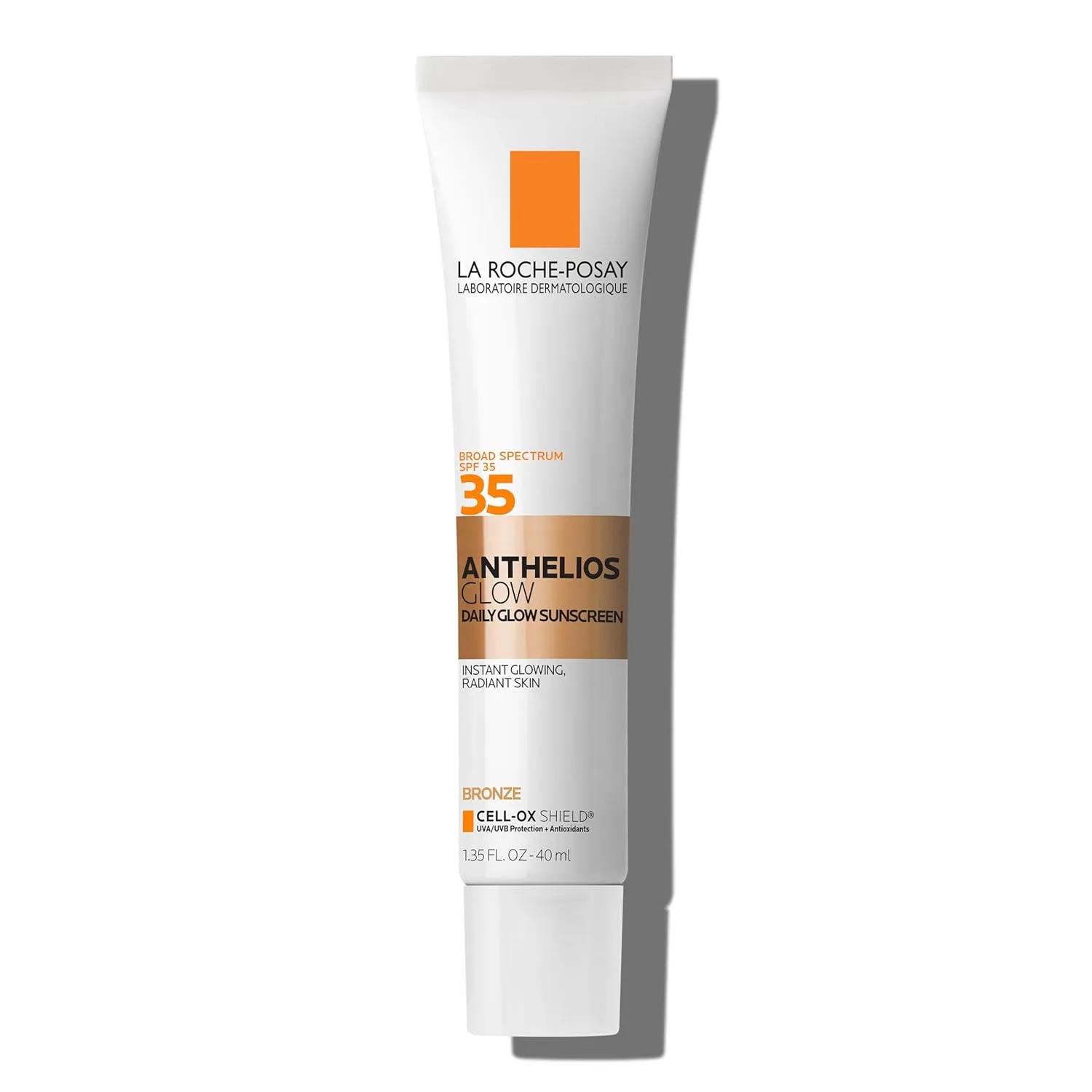 La roche-posay anthelios тонированный солнцезащитный крем для лица с spf 35, широкий спектр защиты, для всех типов кожи, 24-часовая гидратация, легкая текстура, Dark