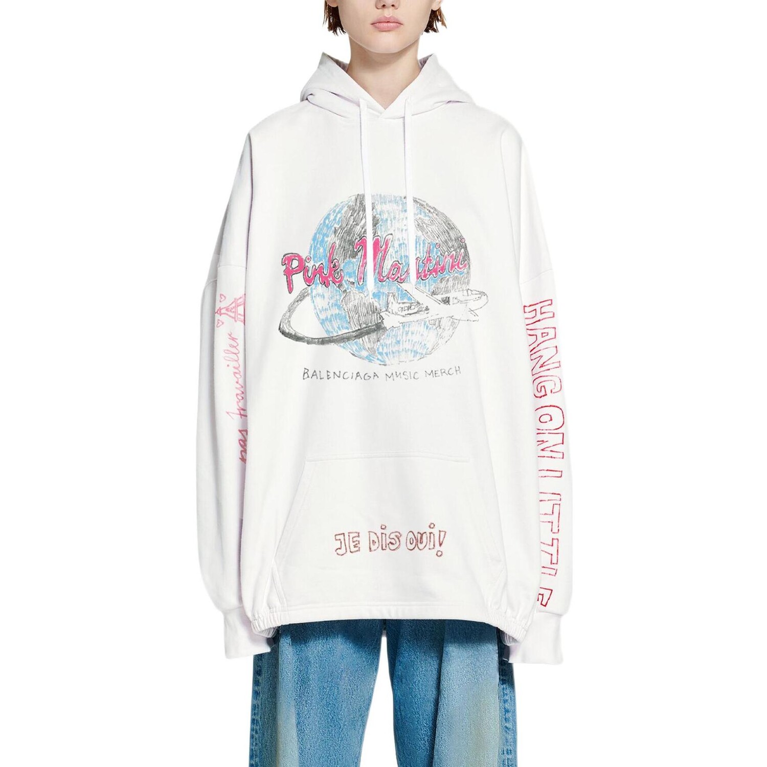 Свитшот X Pink Martini Collection унисекс белый Balenciaga, белый — фото 3