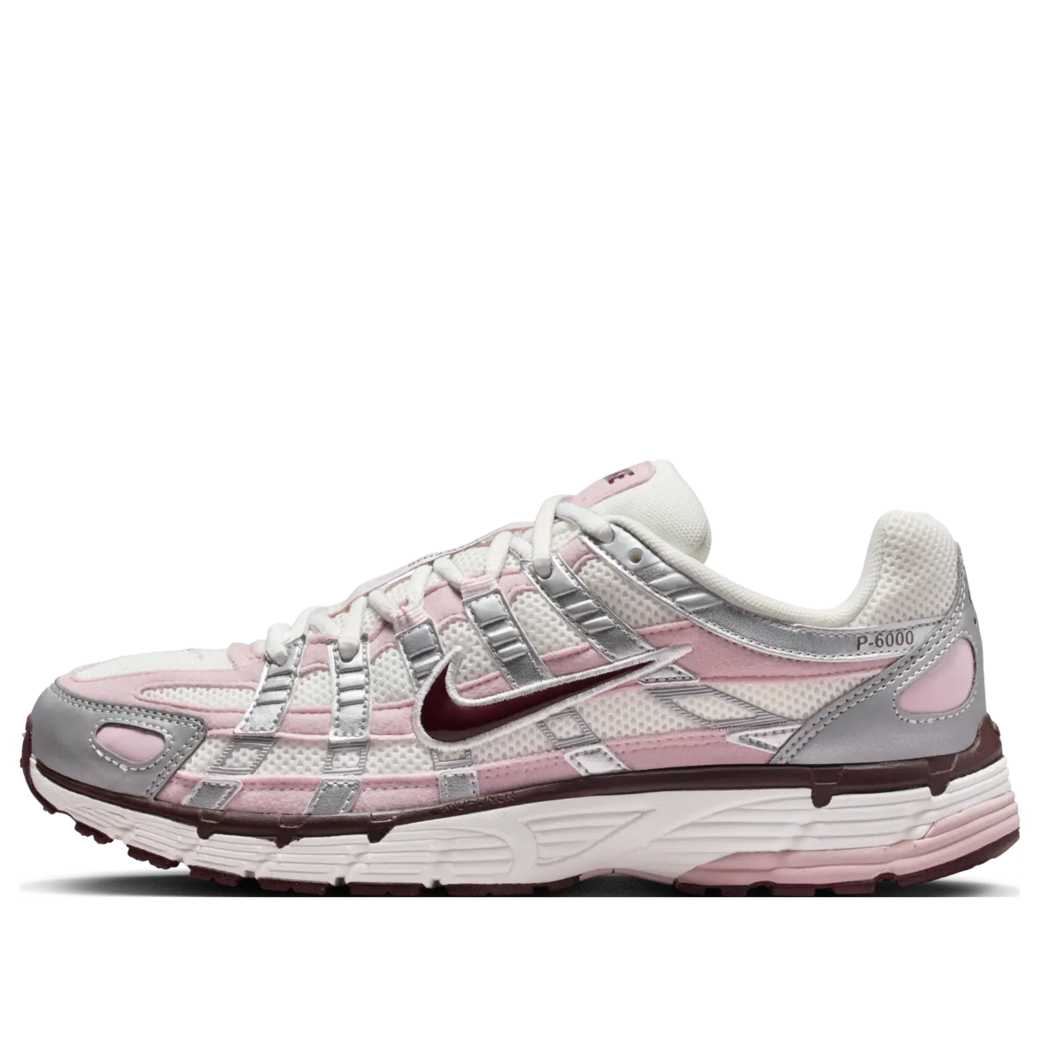 Кроссовки (WMNS) Nike P-6000 'Summit White Metallic Silver Burgundy Crush'