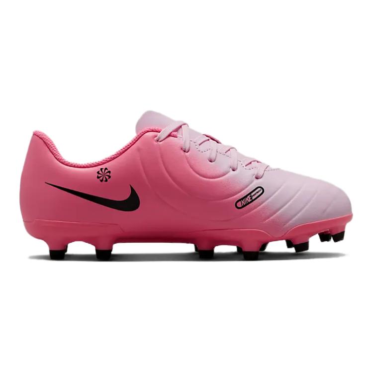 Nike Jr Legend 10 Slip Resistant Abrasion Resistant низкие детские футбольные бутсы Pink Black Unisex — фото 4