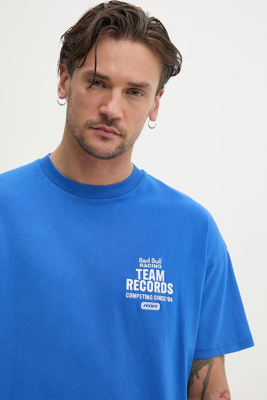 

Хлопковая футболка TEAM RECORDS TEE Red Bull Racing X Pepe Jeans, фиолетовый