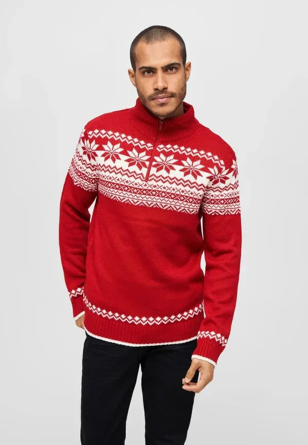 Свитер Troyer norweger jumper Brandit, красный