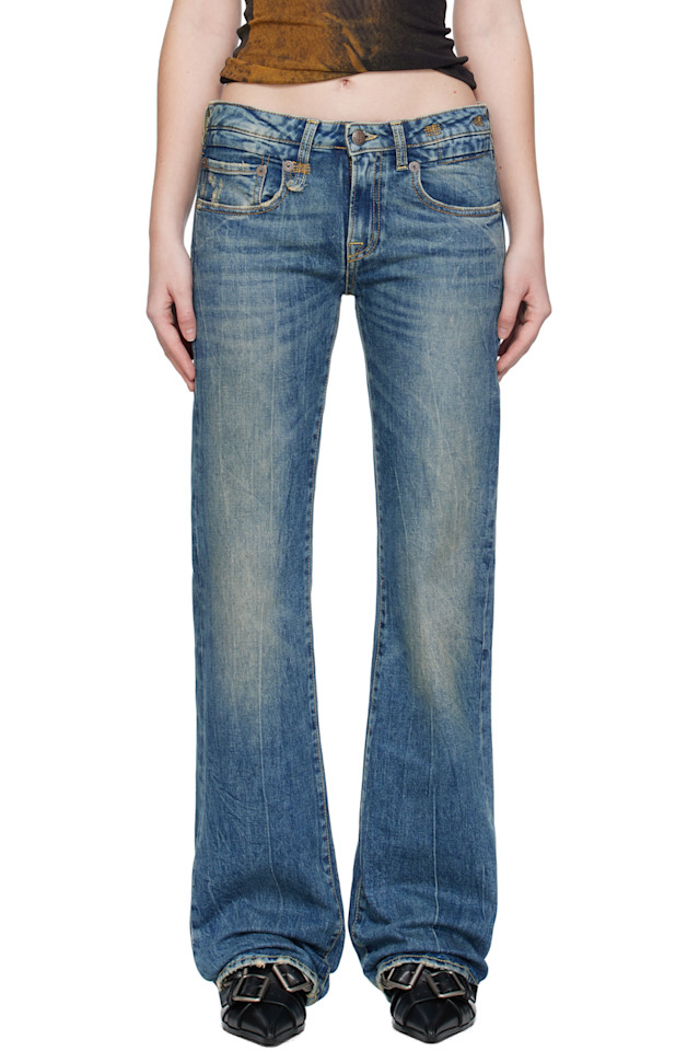 

R13 Синие джинсы-клеш для мальчиков