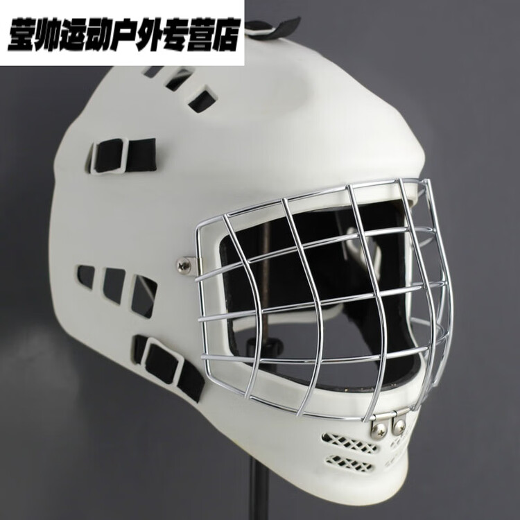 

He Jiagong Бейсбольный шлем для кэтчера, хоккейный вратарский шлем Ice Ball/Rollball, глянцевый белый, размер S