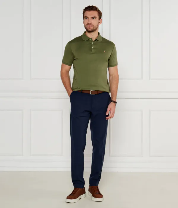 Рубашка-Поло Pima Slim fit Polo Ralph Lauren, зеленый — фото 2