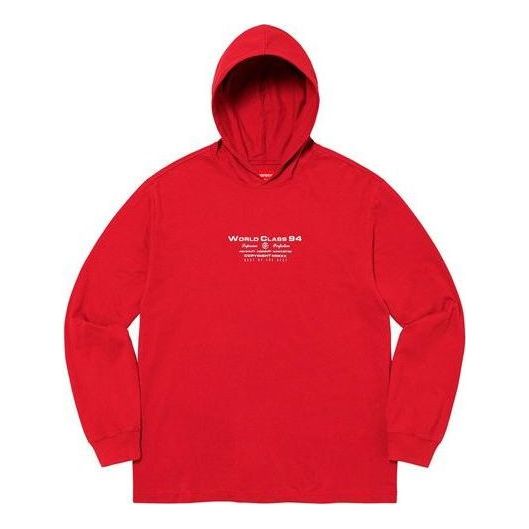 

Толстовка best of the best hooded l/s top 'red white' Supreme, красный