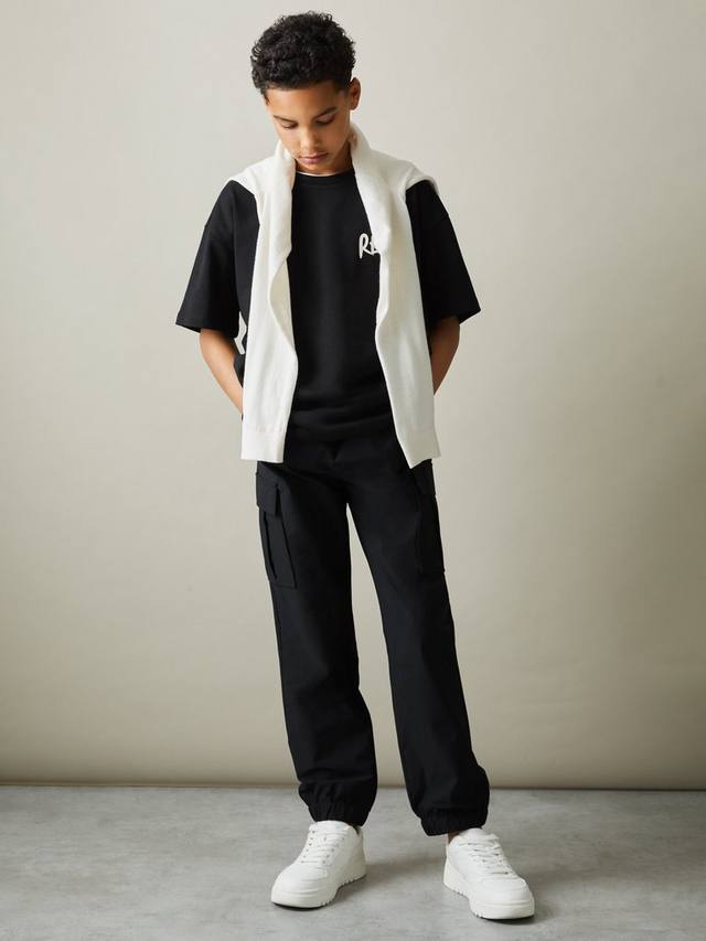 

Детские брюки Lucian с карманами Reiss, Black