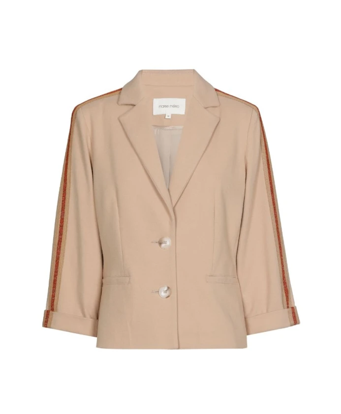 

Полосатый пиджак верблюжьего цвета Marie Mãro, бежевый