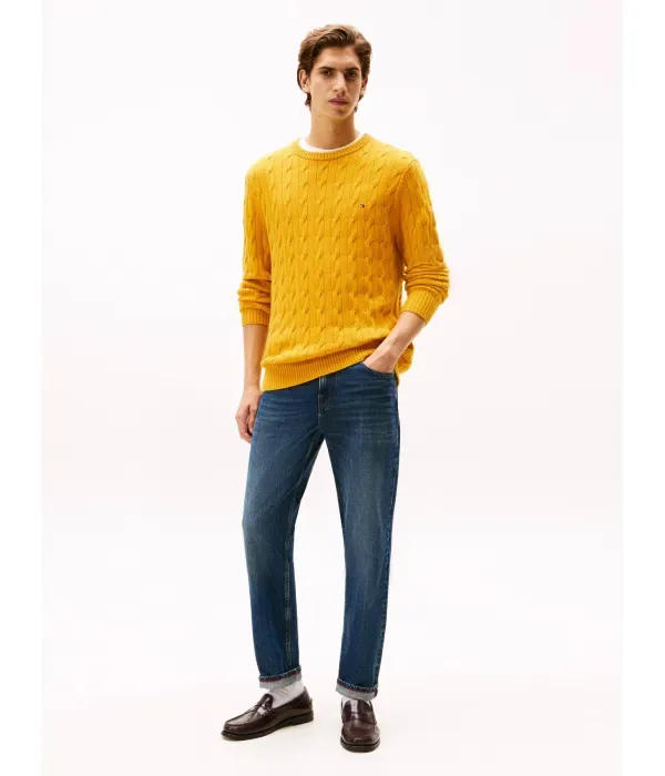 Шерстяной свитер regular fit Tommy Hilfiger, желтый — фото 2