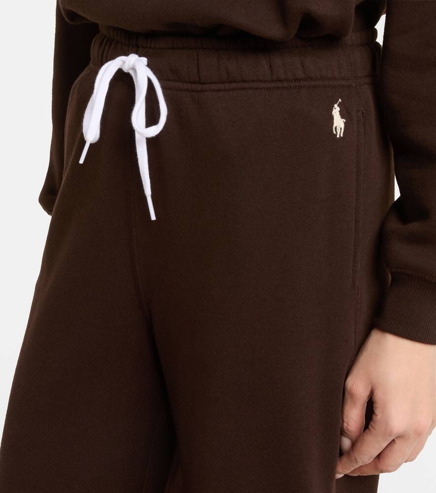 Флисовые спортивные штаны из хлопковой смеси Polo Ralph Lauren, Circuit Brown — фото 4
