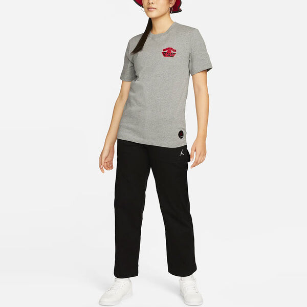 Рубашка (WMNS) Jordan x Nina Chanel Abney T-shirt 'Grey', серый — фото 2