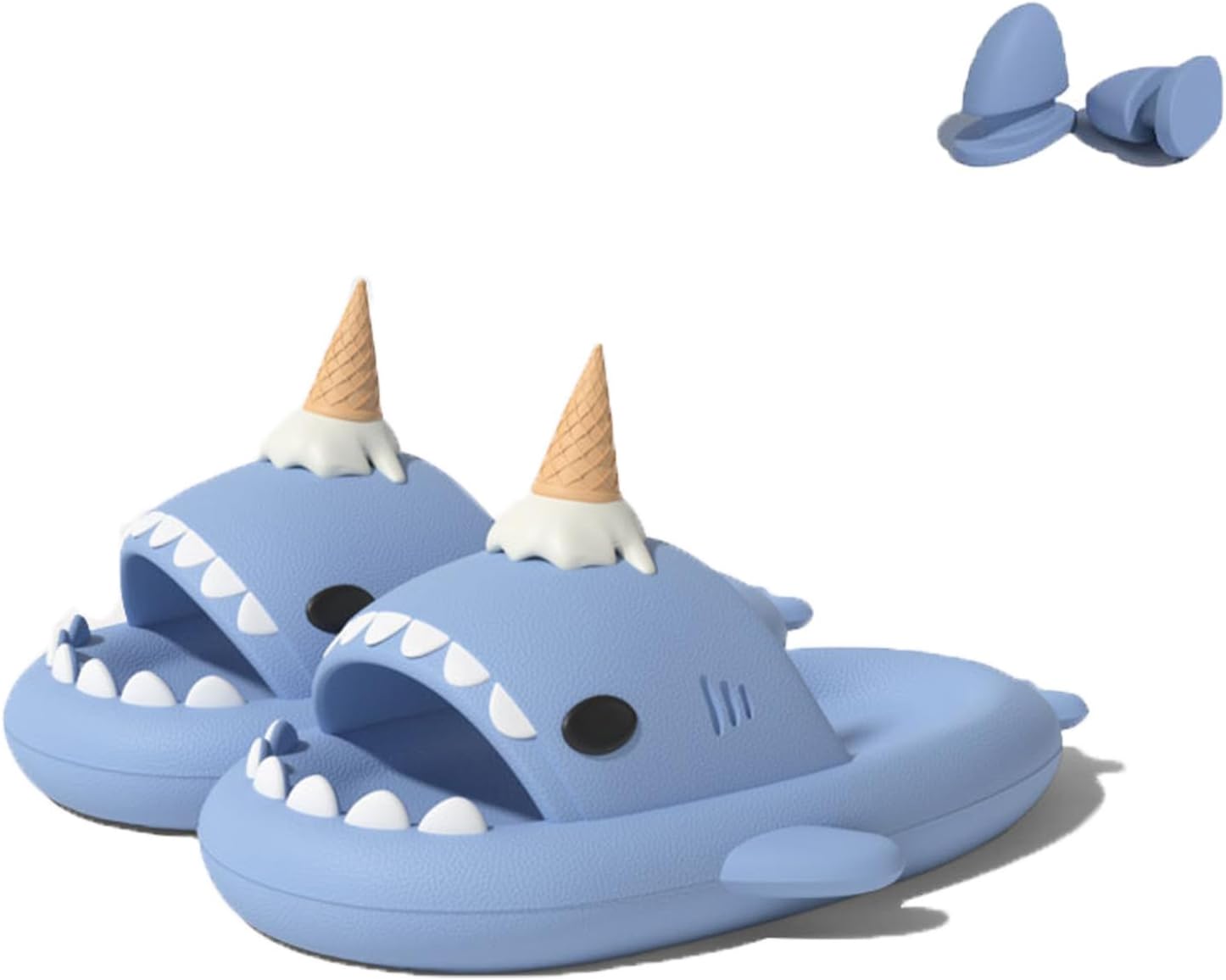 

Мягкие тапочки Zureto Ice Cream в виде акулы 3D-мультяшной акулы, тапочки с рисунками ветряной мельницы, кролика, свинки, разные стили, унисекс, синий