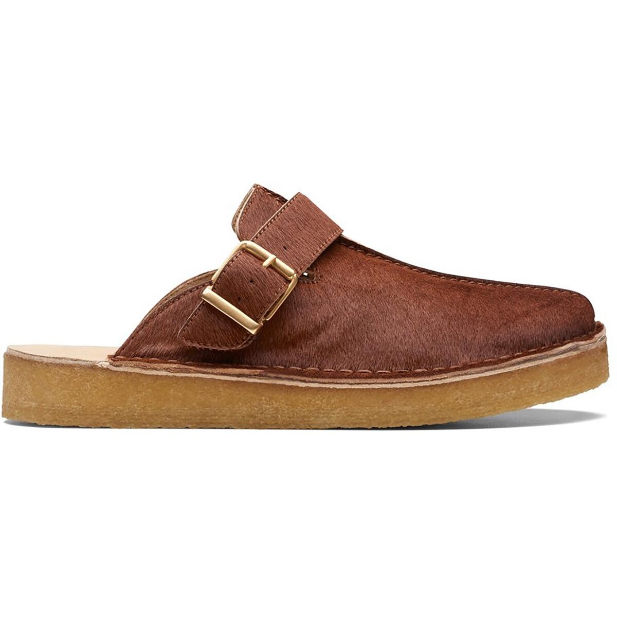 

Мужские кожаные слипоны Trek Mule Clarks, цвет Cola