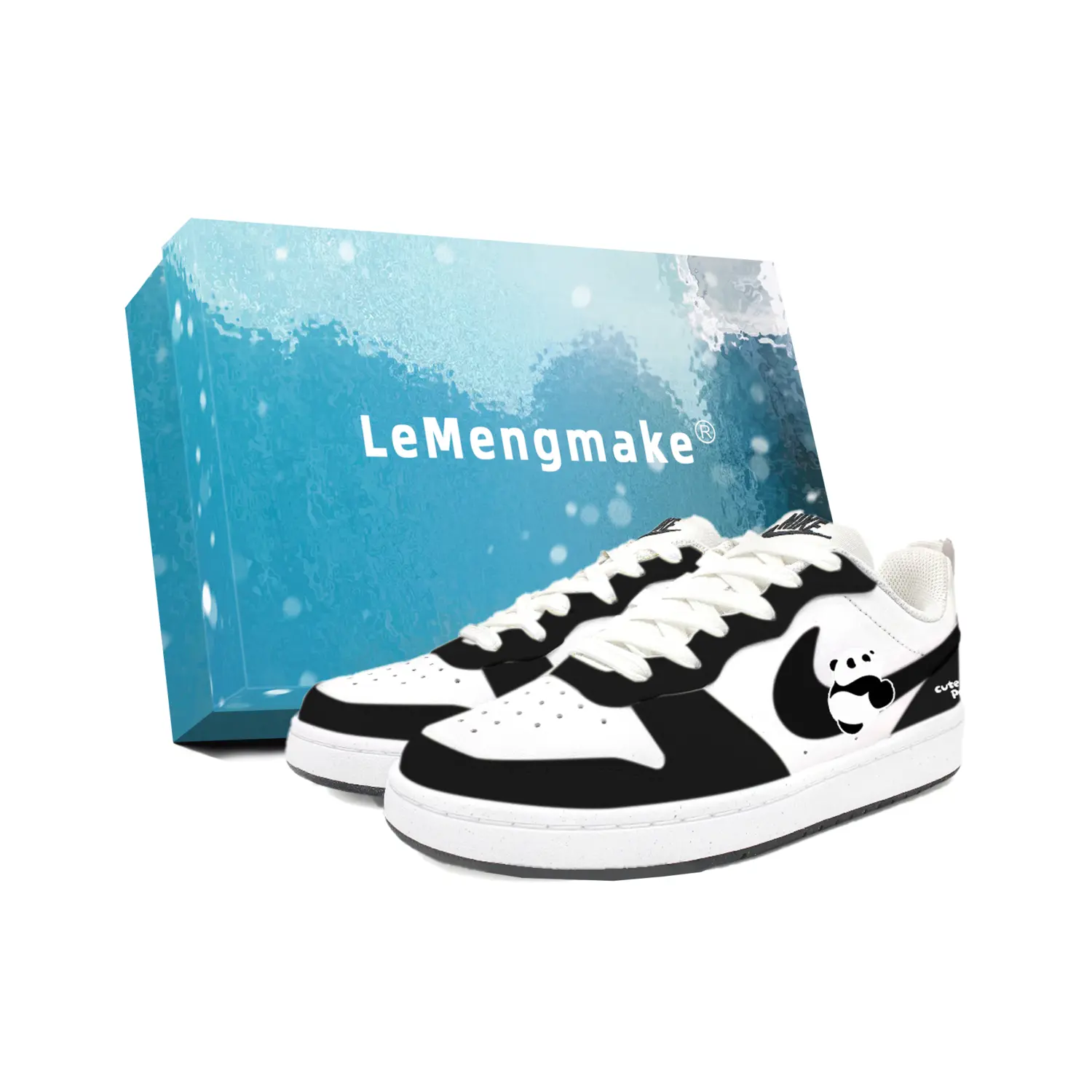

Кроссовки для скейтбординга Court Borough Climbing Panda Low Top для детей и подростков Nike, белый