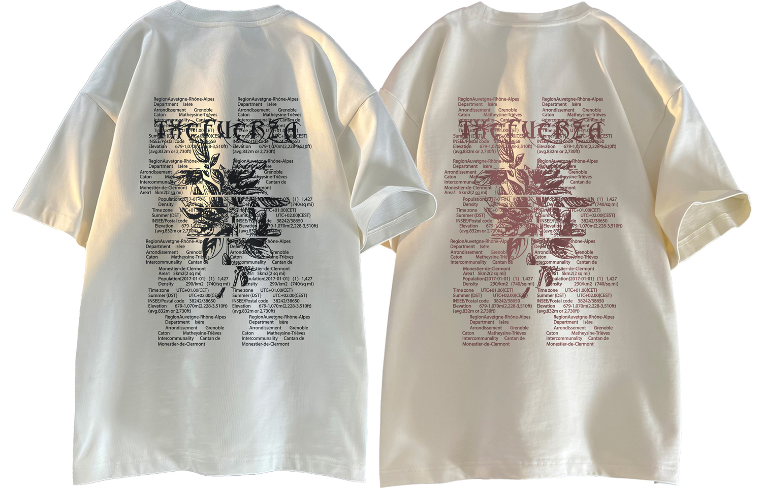 

Футболка унисекс FUERZA, 2 шт (белый+розово-красный)
