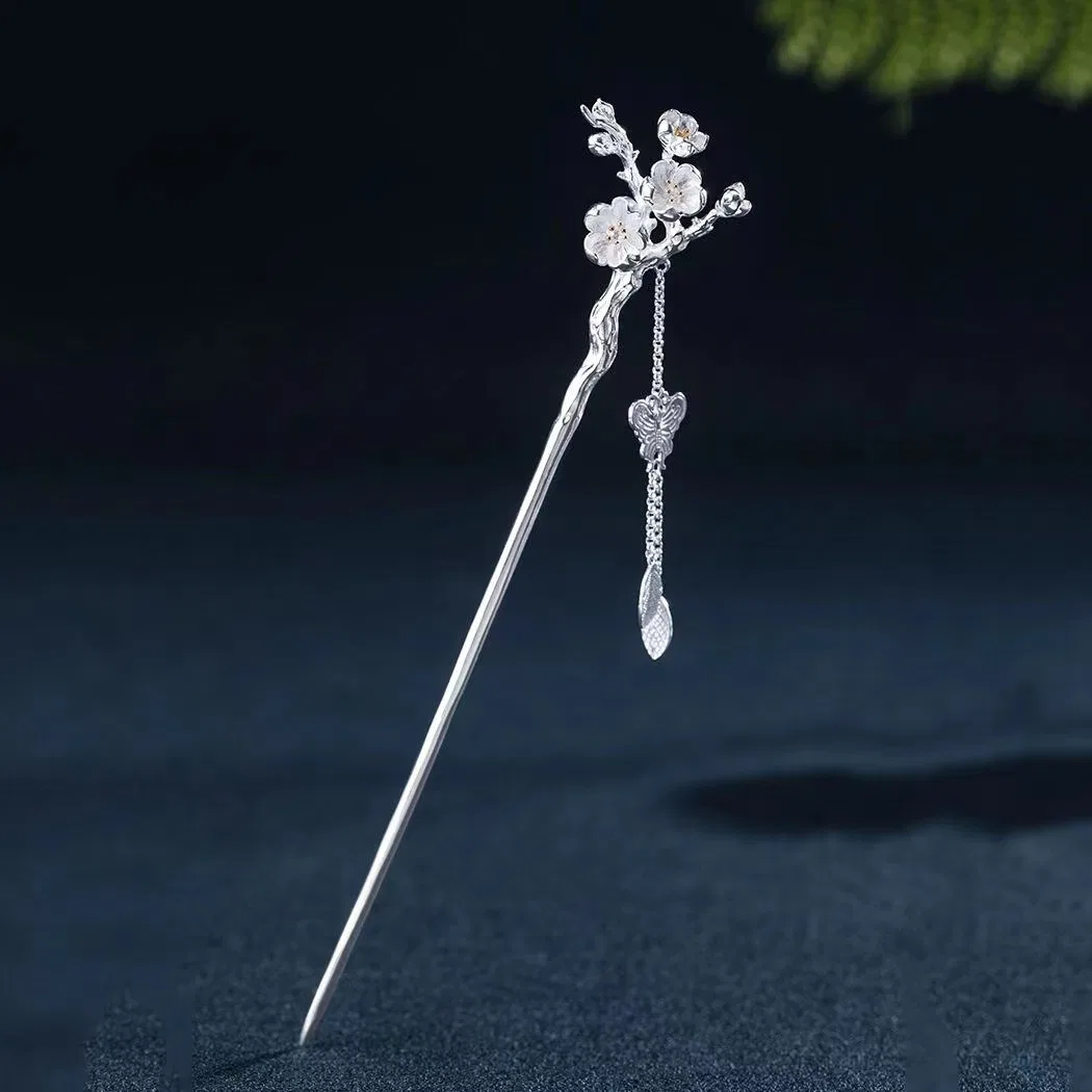 Заколка для волос серебристая BAIJUAN Silver White — фото 4