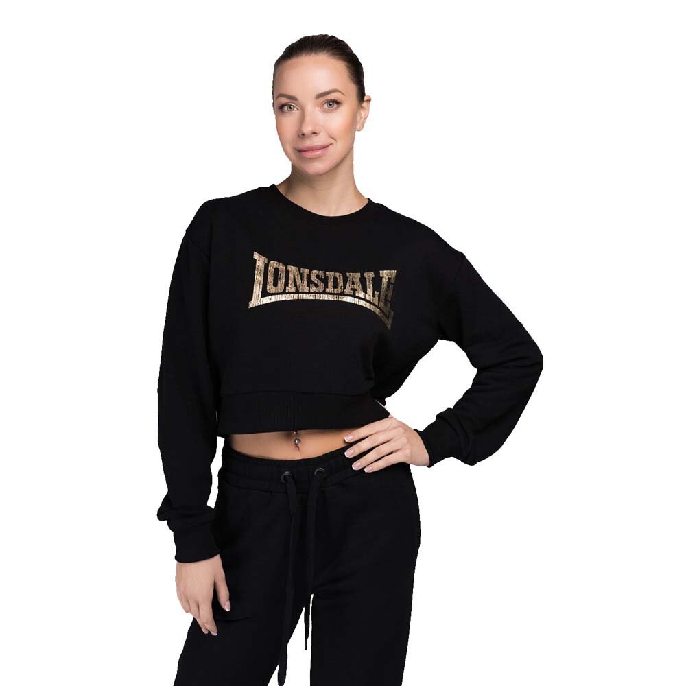 

Толстовка Lonsdale Culbokie Cropped, черный