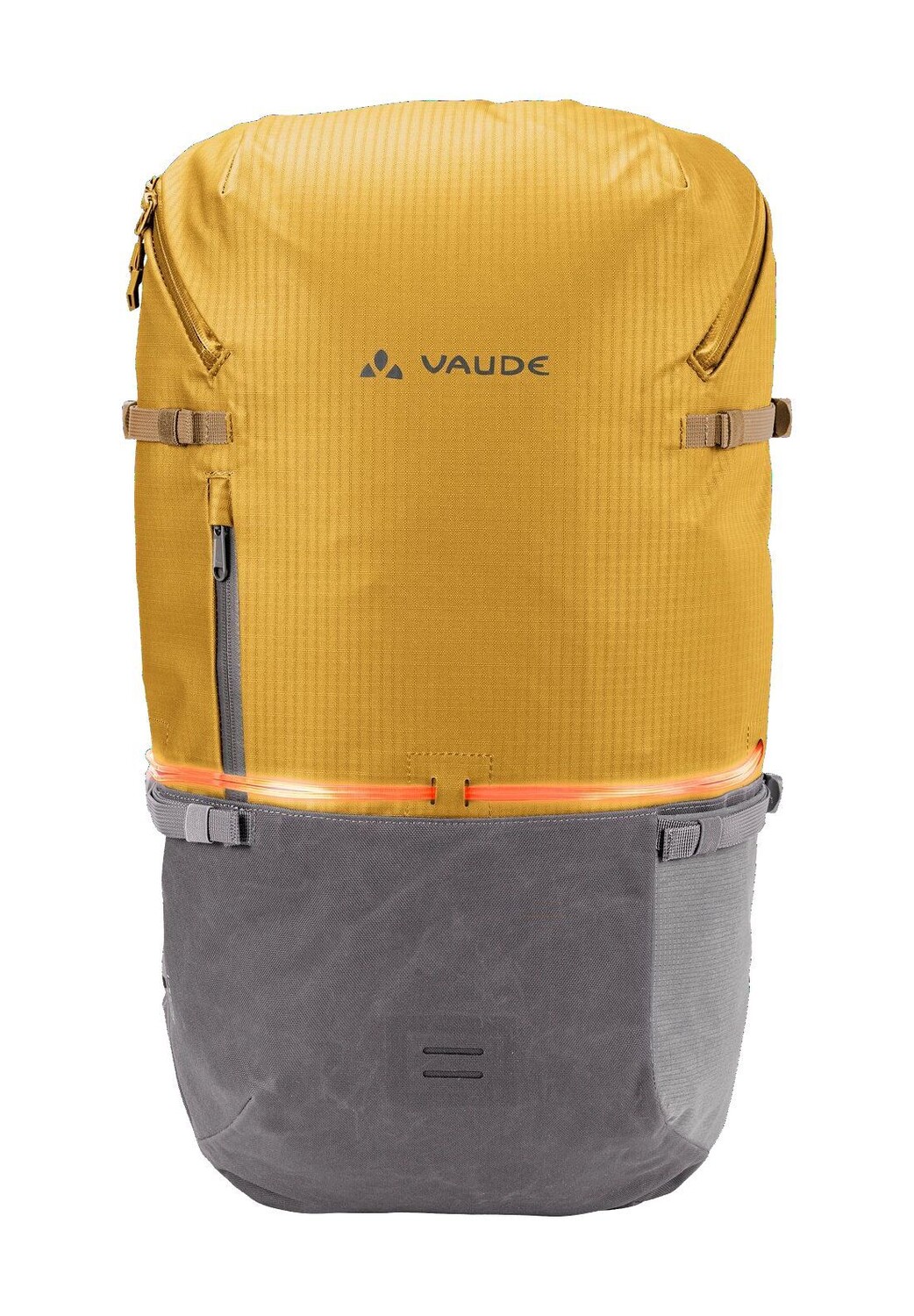 

Рюкзак, молния, компрессионные ремни VAUDE, цвет Burnt Yellow