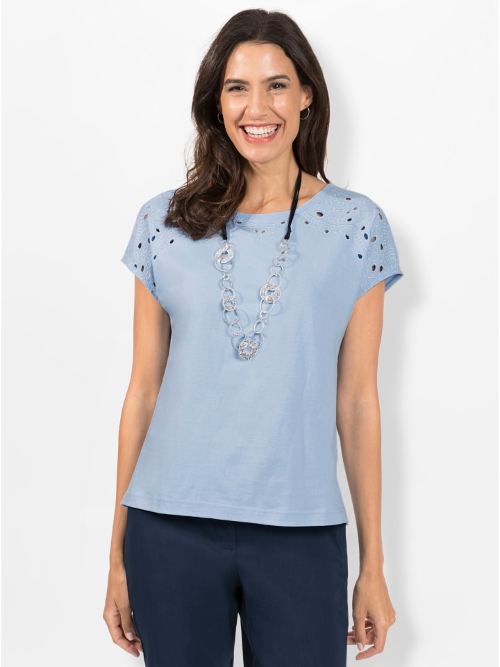 

Рубашка с круглым вырезом цвета ледяной синий WITT WEIDEN