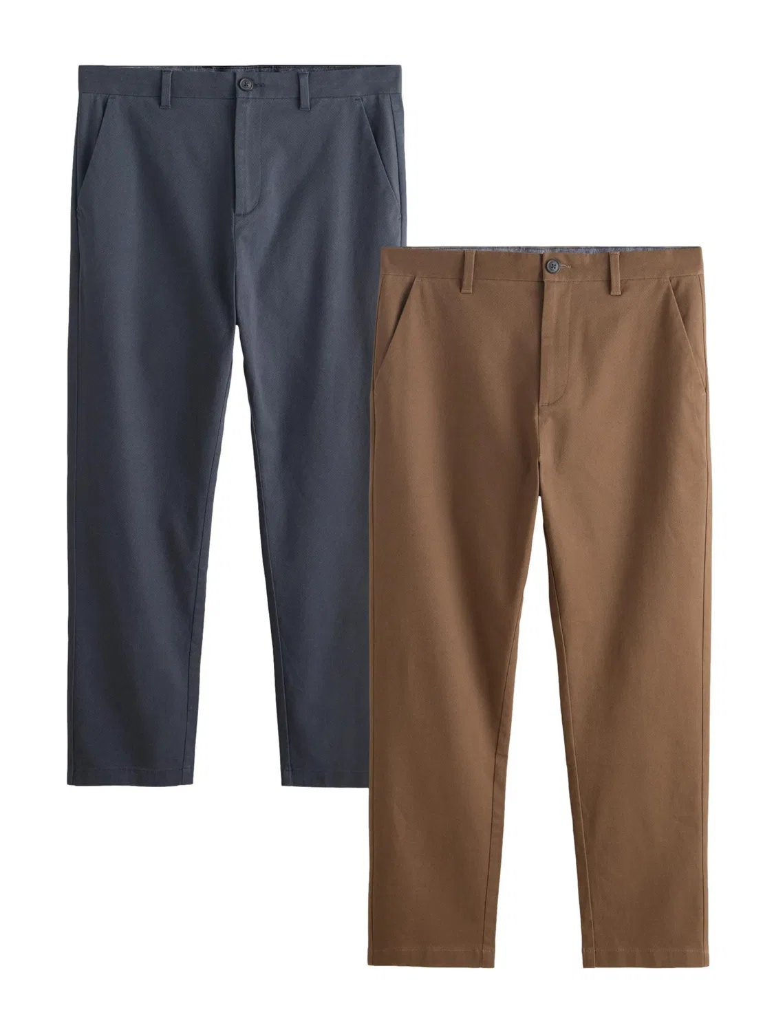 Узкие брюки-чиносы Next, Dark Beige/Navy