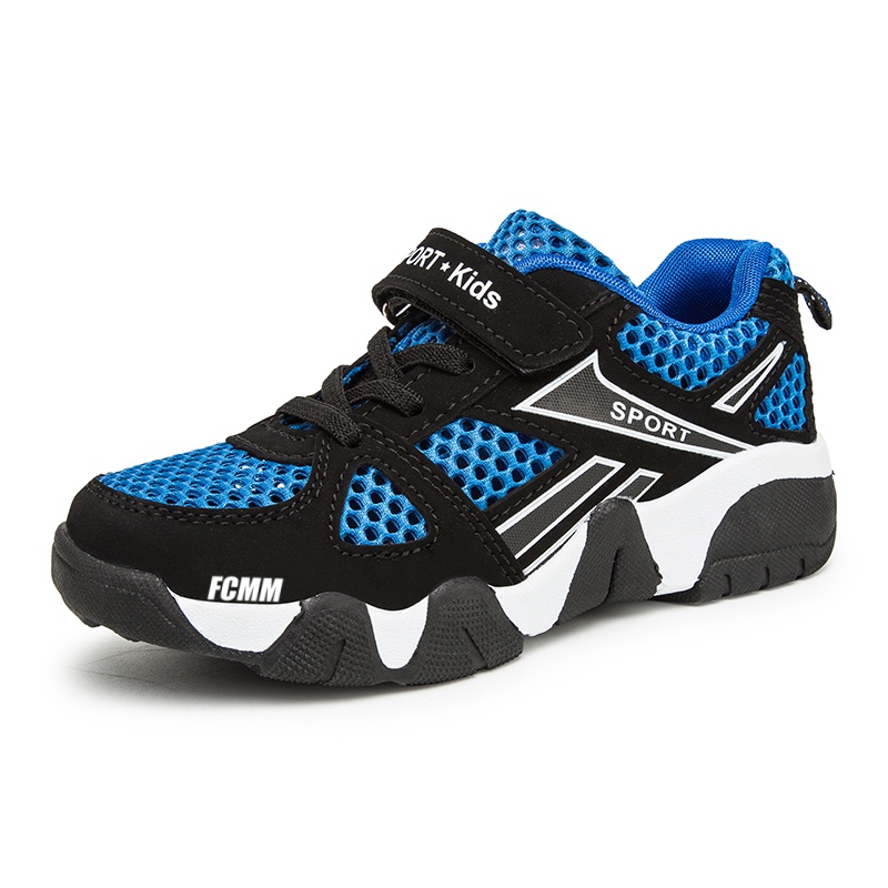 

Нескользящие износостойкие низкие повседневные кроссовки для детей FCMM, черный/синий
