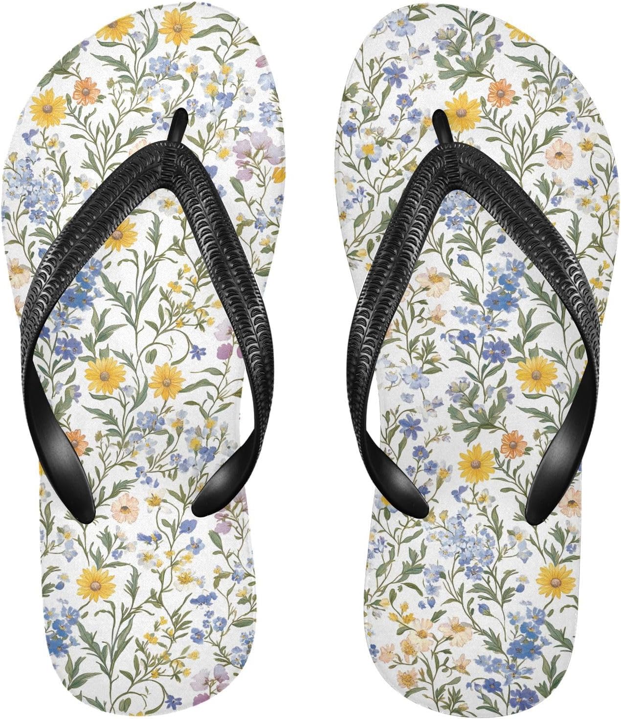 

Женские и мужские пляжные шлепанцы Vintage Wildflowers для лета и повседневного ношения, тапочки для душа 20861005 Kfbe