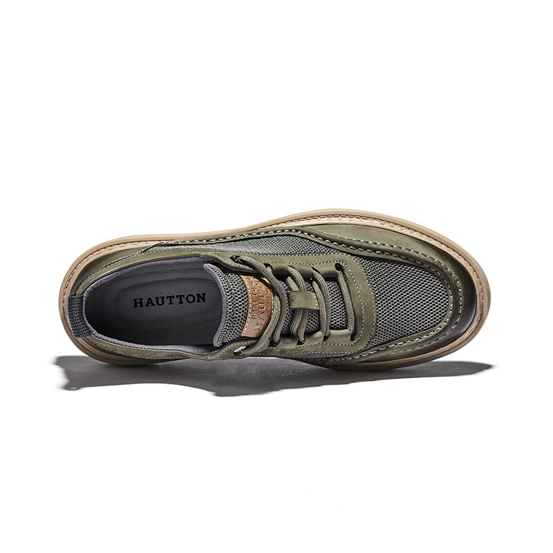 Туфли мужские Men"s Casual Men Low-Top Hautton Jeans, хаки — фото 4