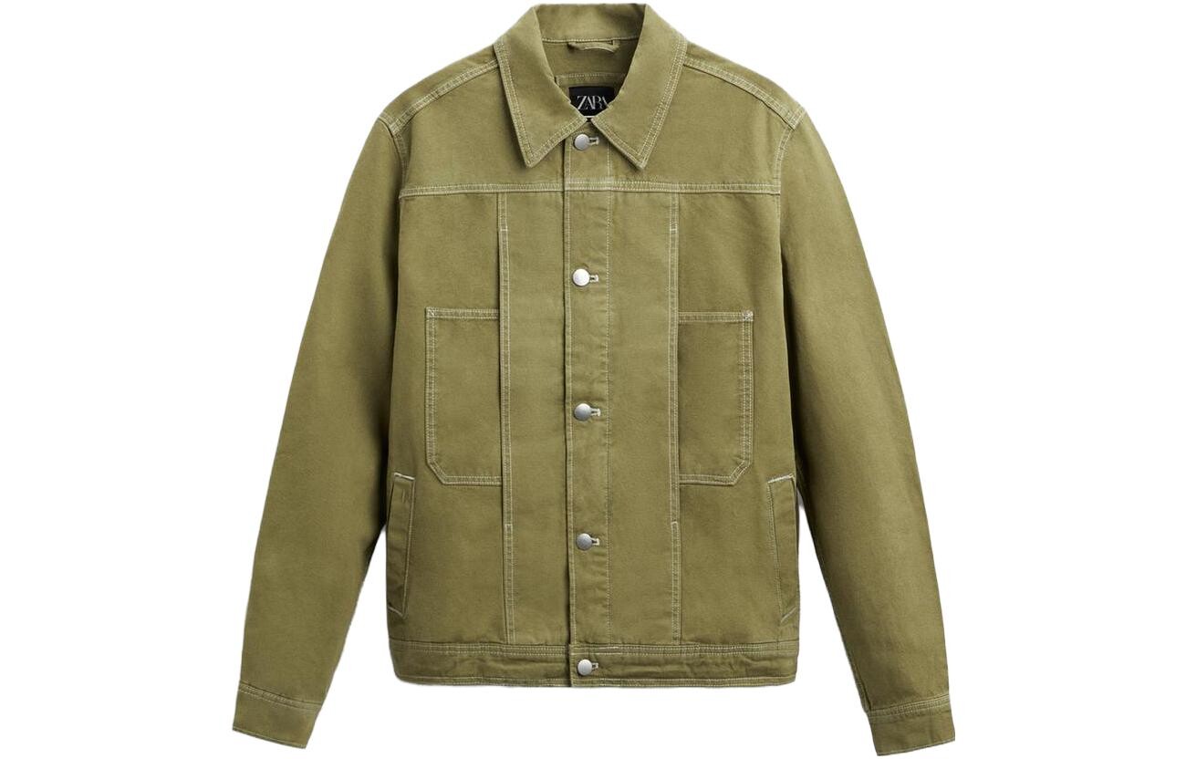 

Куртка мужская зеленая Zara, зеленый