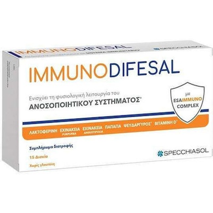 

Пищевая добавка Immuno Difesal для иммунной защиты - 15 капсул Specchiasol